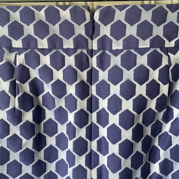 Loft Purple Geometric Short Lined Skirt Size 6P Like NEW - Picture 6 of 13